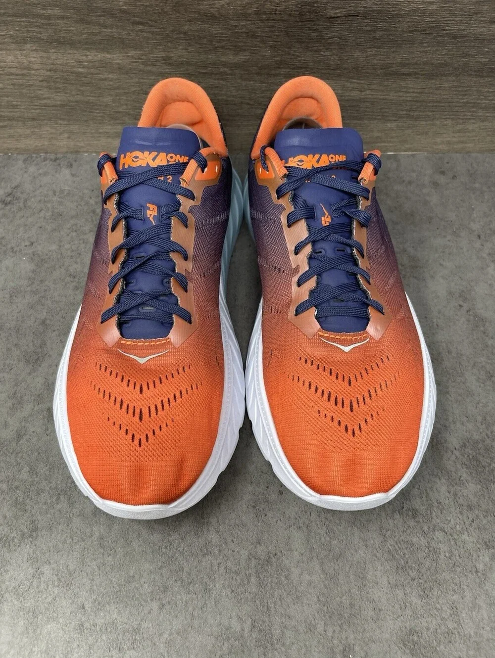 HOKA Mach 2 Size 11.5 Mens Patriot Blue Orange PROFLY Road Running Shoes